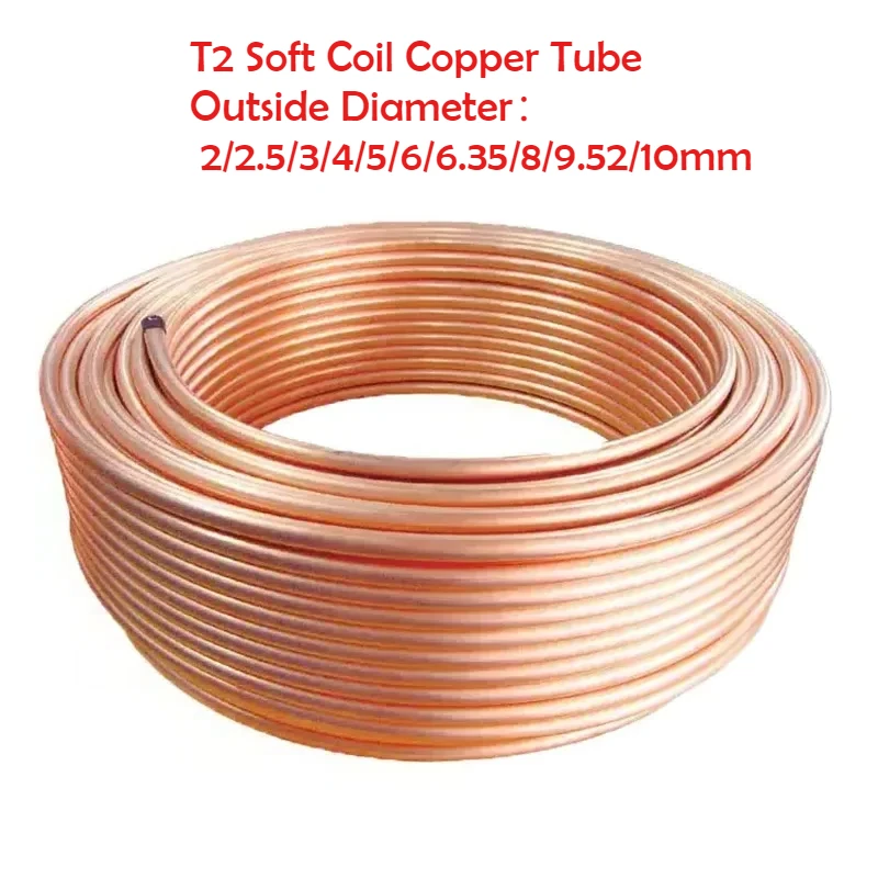 Copper Wire Roll - Медная трубка T2, мягкая катушка, красная